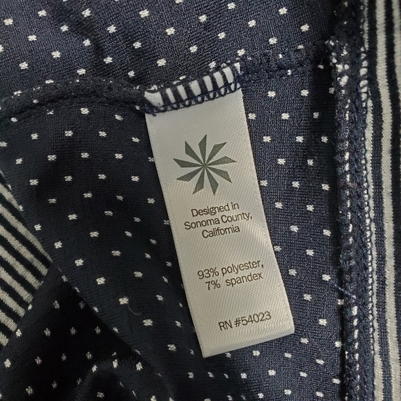 Athleta Striped Hoodie Blue White Heavenly Hail - Picture 12 of 12